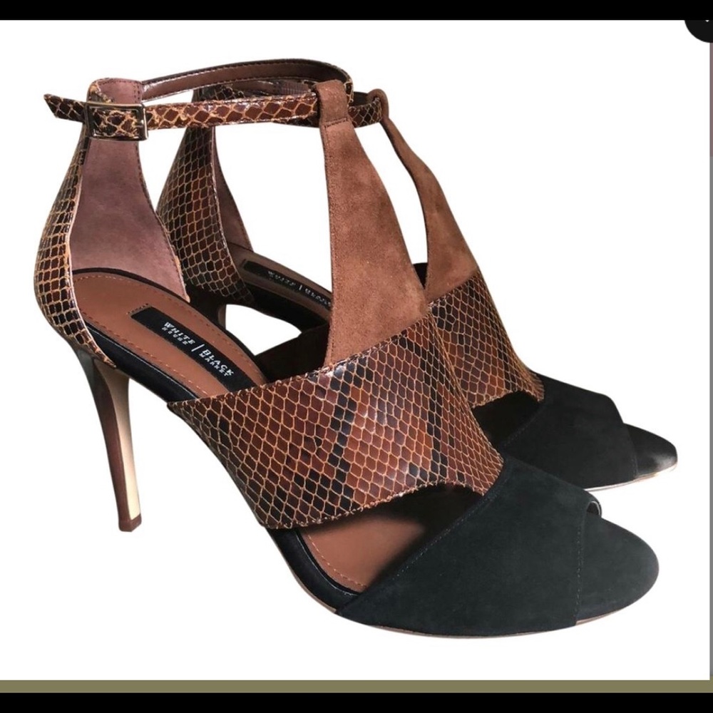 Black and Brown Katy Pumps